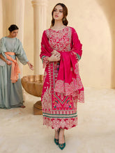 MAHNUR - 3PC LAWN EMBROIDERED SHIRT WITH LAWN LASER EMBROIDERED DUPATTA AND TROUSER - HZG2176